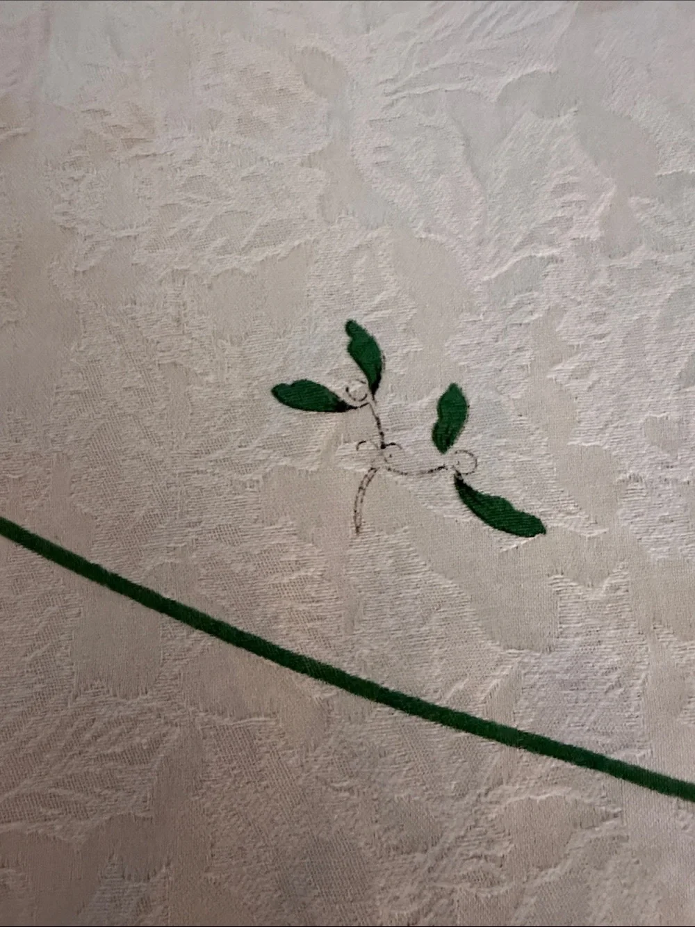 Spode embroidered green